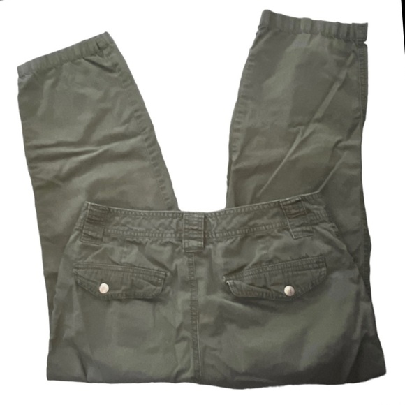 LAUREN RALPH LAUREN Pants Capris Size 10 Olive Green Khaki Cropped FAST SHIPPING - Picture 1 of 8